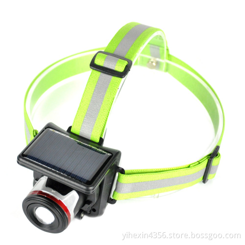 Boruit Solar Led Headlamp CREE XPE 4 Modes Rechargeable Torch